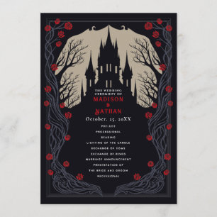 Programa Gothic Floral Castle Wedding