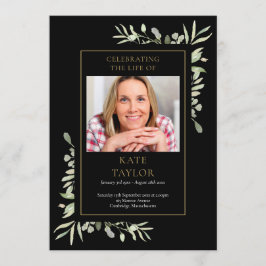 Programa Greenery Funeral Memorial Order Of Service Program