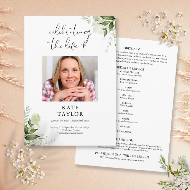 Programa Greenery Memorial Funeral Ordem De Serviço (Criador carregado)