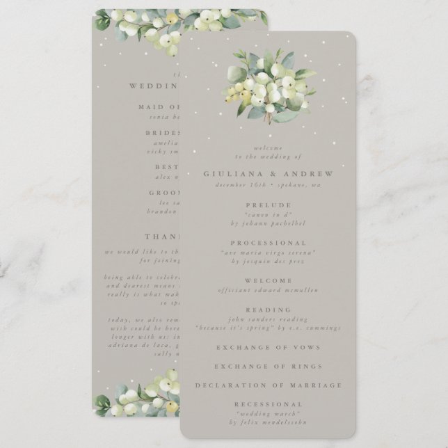 Programa Greige Snowberry+Eucalyptus Buquê Casamento no inv (Frente/Verso)