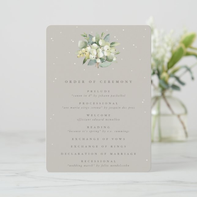 Programa Greige Snowberry+Eucalyptus Buquê Casamento no inv (Em pé/Frente)