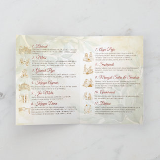 Programa Guia da cerimônia de nuptura indiana