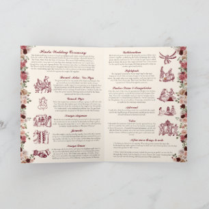 Programa Guia de Cerimônia de Casamento da Índia Dourada Do