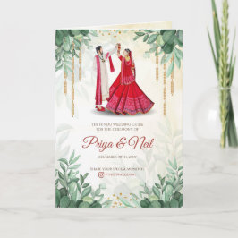 Programa Guia de cerimônia de casamento indiano