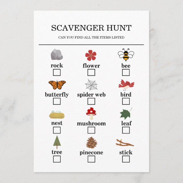 Programa Happy Camper Adventure Birthday Scavenger Hunt (Frente)
