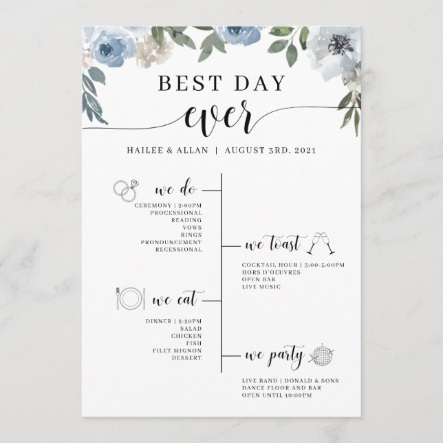 Programa Horário de Casamento do Melhor Dia Floral (Frente)