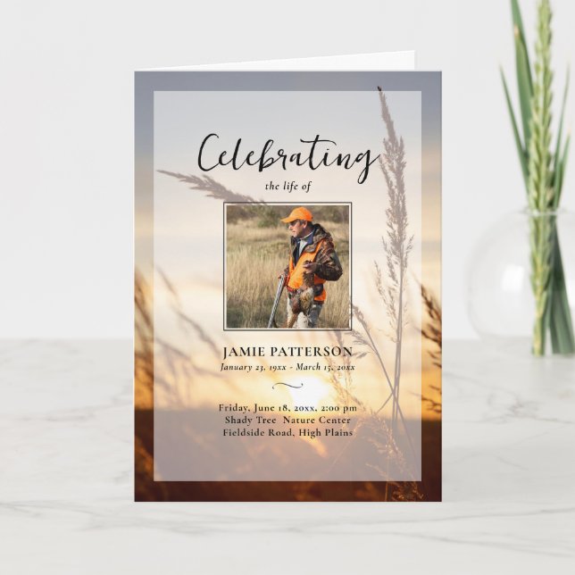 Programa Hunter Fisherman Photo Celebration of Life Funeral (Frente)