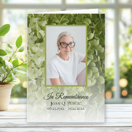 Programa Hydrangea Floral Funeral Service Dobrado