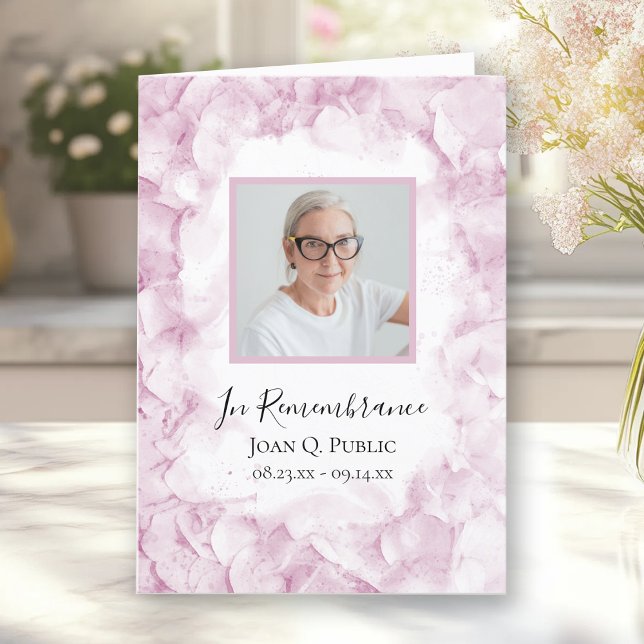 Programa Hydrangea Flowers Rosa Serviço Funeral Dobrado (Criador carregado)