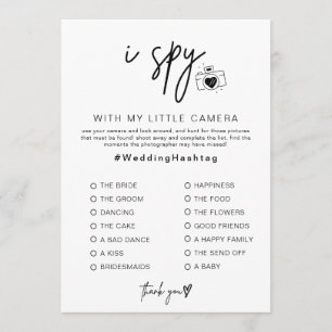 Programa I Spy WedGame for Reception Photo Hunt Game
