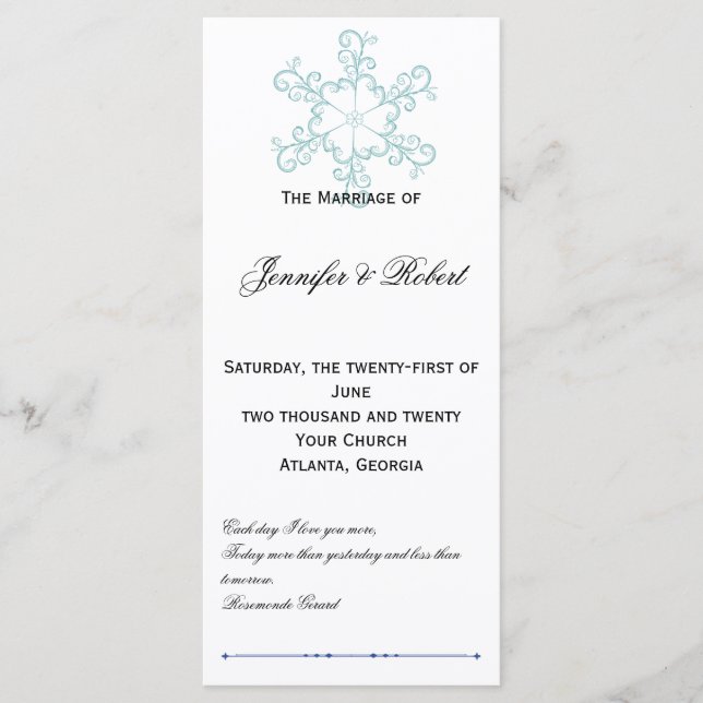 Programa Ice Blue Heart Snowflake Wedke Program (Frente)