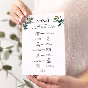 Programa Icon Itinerário de Casamento Verde Carta de Boas-v