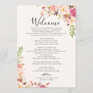 Programa Itinerário de casamento de Rosa antigo - Agenda de