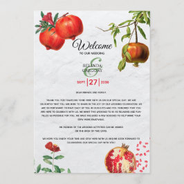 Programa Itinerário de Casamento do Mediterrâneo Pomegranat