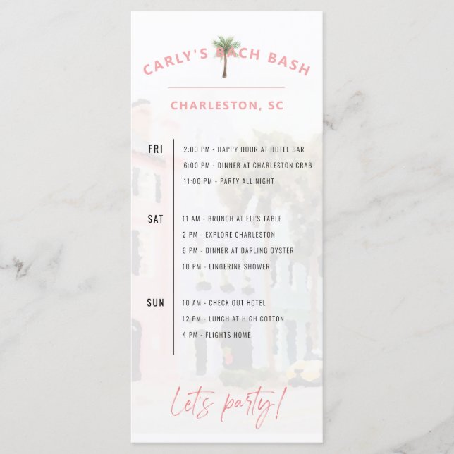 Programa Itinerário de Charleston Bach Weekend (Frente)