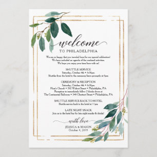 Programa Itinerário do Casamento Verde - Boas-vindas
