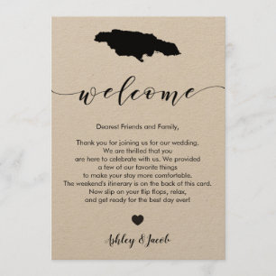 Programa Jamaica Wedding Welcome Letter & Itinerary