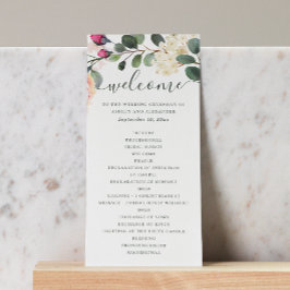 Programa Jardim floral aquarela. Casamento de folhagem verd