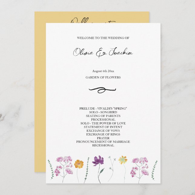 Programa Jardim Leiteiro Colorido, Pintado à mão (Frente/Verso)