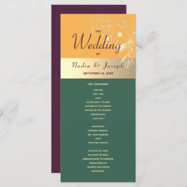 Programa Jewel Tones Wedding Program