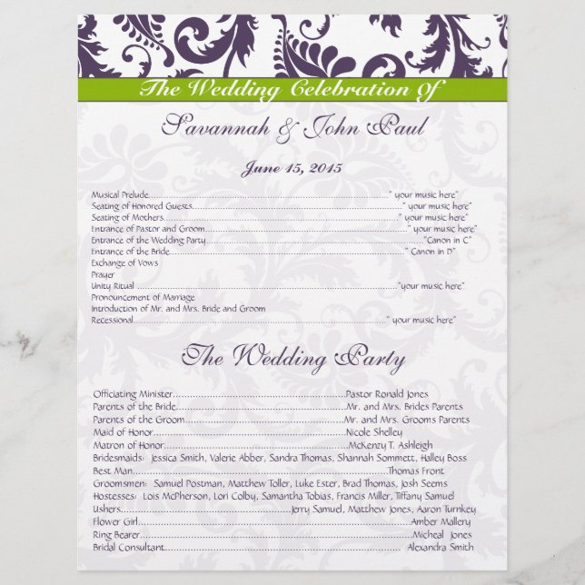 Programa Lapple Purple & Apple Green Casamento tem (Frente)