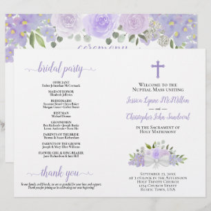 Programa lavanda de Casamento Católico Dourado pel