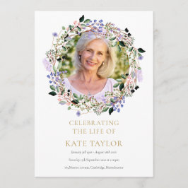 Programa Lavanda Floral Foto Funeral Ordem De Serviço