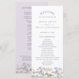 Programa Lavender Spring Wildflower Meadow Garden Wedding 