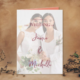 Programa Lesbian Wedding Photo Pride Flag Gradient