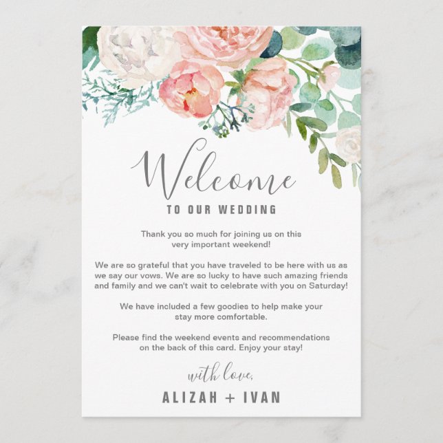 Programa Letra de Boas-vindas dos Românticos e Itinerário (Frente)