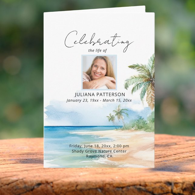 Programa Linda Celebração de Ocean Beach do Life Funeral (Criador carregado)