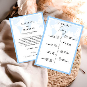 Programa Linha do tempo de eventos do dia de casamento de V