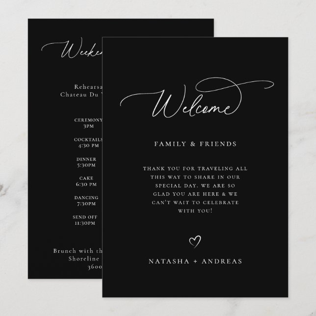 Programa Linha do Tempo de Fim de Semana de Boas-Vindas do  (Frente/Verso)