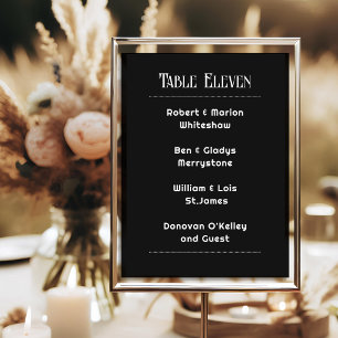 Programa Lista de Nomes para Assentos na Mesa de Casamento