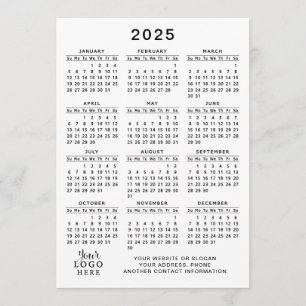 Programa Logotipo comercial do calendário 2025 - Mínimo pre