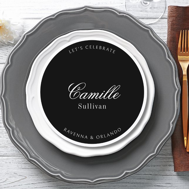 Programa Lugar de convidado de casamento formal redondo pre (Criador carregado)