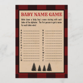 Programa Lumberjack Baby Name Chá Game Red Xadrez