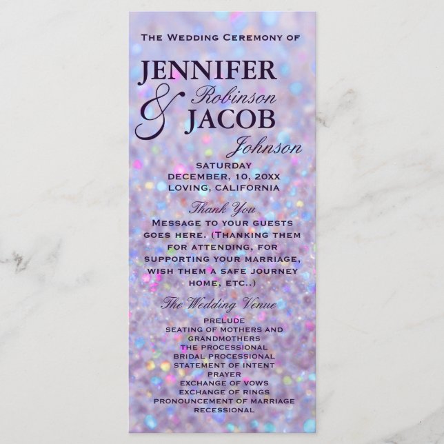 Programa Luzes de Bokeh da Pastel lavanda (Frente)