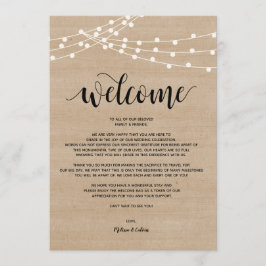 Programa Luzes de cordas russas Bodas-vindas e Itinerários