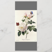 Marcador cinza de arte botânica vintage elegante