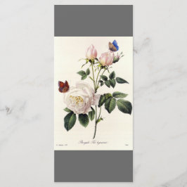 Programa Marcador cinza de arte botânica vintage elegante