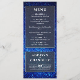 Programa Marinho Azul e Branco Elegante Simples Casamento M