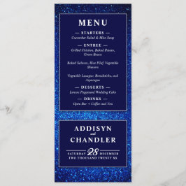 Programa Marinho Azul e Branco Elegante Simples Casamento M