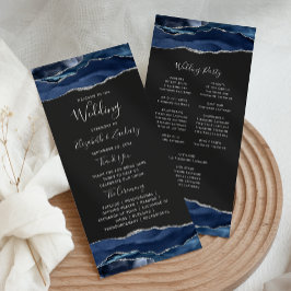 Programa Marinho Blue Silver Agate Dark Casamento