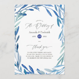 Programa Marinho de Watercolor Indigo Deixa Casamento