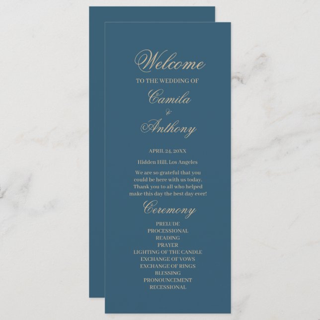 Programa Marinho Dourado Casamento (Frente/Verso)