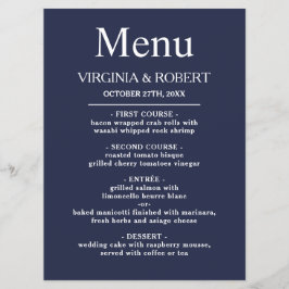 Programa Marinho Elegante Azul | Casamento minimalista