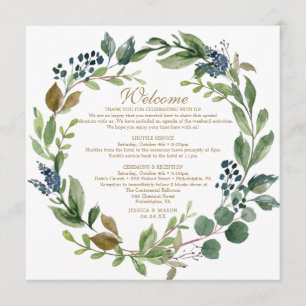 Programa Marinho Greenery Dourado Carta de Boas-vindas