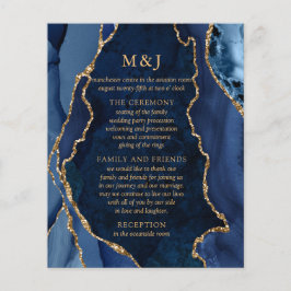 Programa marinho Marble & Dourado Agate Weding