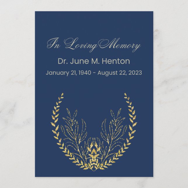 Programa Marinho Olive Leaf 3 Memorial Funeral (Frente)